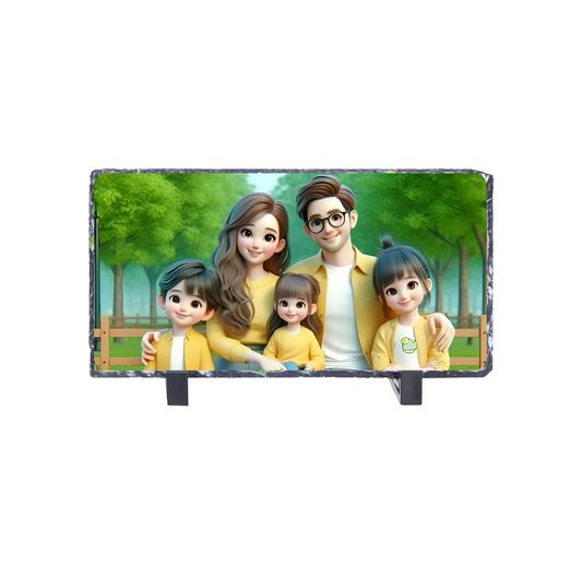 Personalized Sublimation Slate Photo Plaque with Stand – Natural Stone Picture Frame