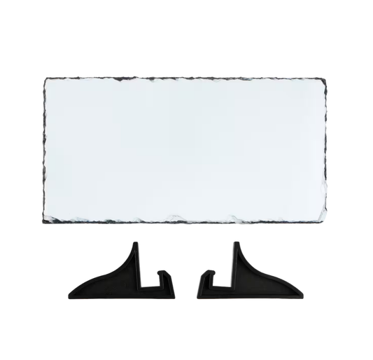 Personalized Sublimation Slate Photo Plaque with Stand – Natural Stone Picture Frame