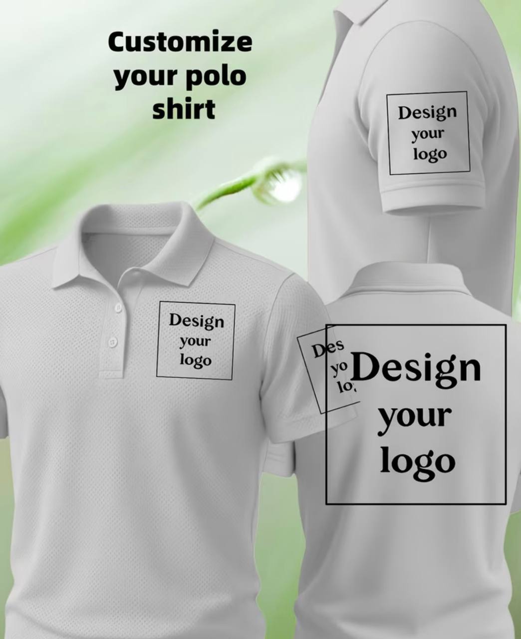 Custom polo shirt (polo shirt with collar).