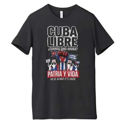 Cuba Libre Classic Black T-Shirt – Patria y Vida Freedom Design