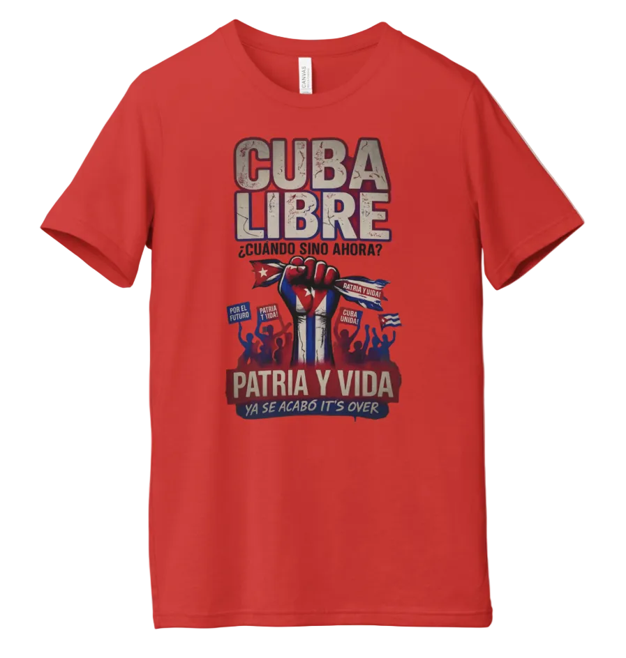 Cuba Libre Vintage T-Shirt – Patria y Vida Distressed Design